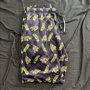 Aeropostale Rick and Morty Pajama Pants - Purple and Green